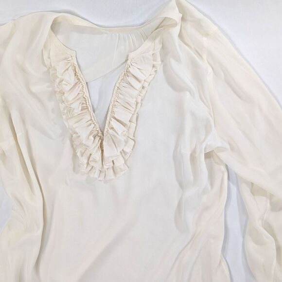 Ruffled Silk Blouse - Picture 6 of 8